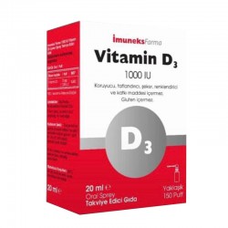 İmuneks Vitamin D3 1000 IU Sprey 20 ml